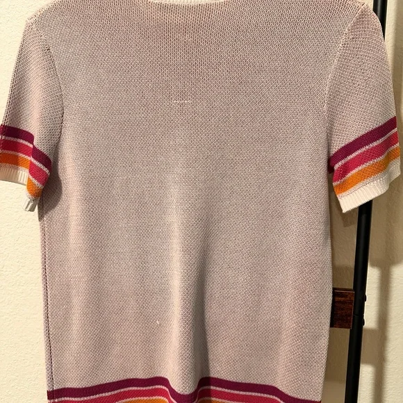 Trina Turk Orange and Pink Knit Top - Picture 4 of 10